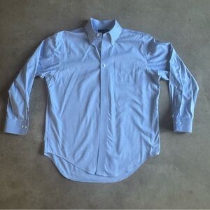 Ralph Lauren Blue Oxford Dress Shirt Button Collar 100% cotton 15.5/ 32/33